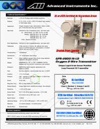 Thumbnail of document Manual - GPR-2800 Series Oxygen Analyzers